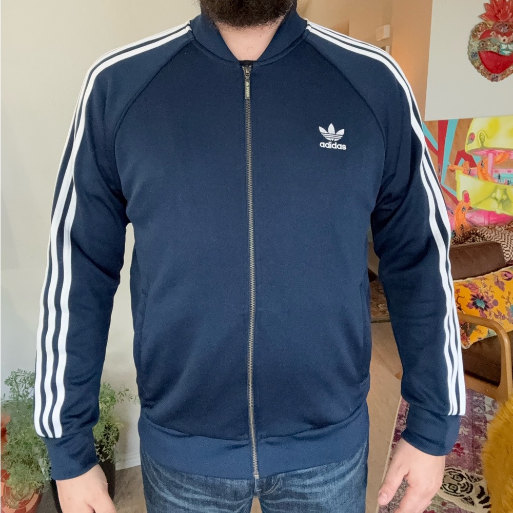 ADIDAS ADICOLOR CLASSICS TRACK JACKET NAVY BLUE MENS SIZE XL